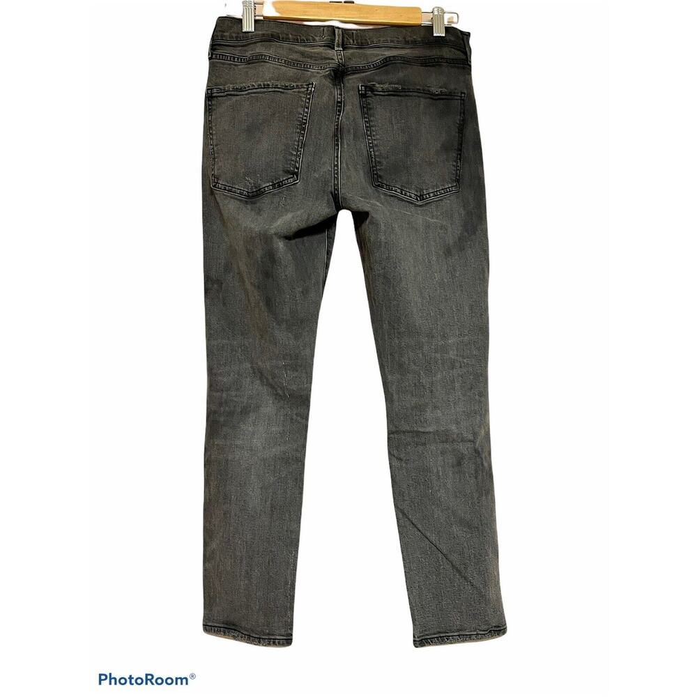 AGOLDE Jeans Sophie •29• High Rise Crop Maverick Grey Distressed Grey Denim $228 - Picture 7 of 12